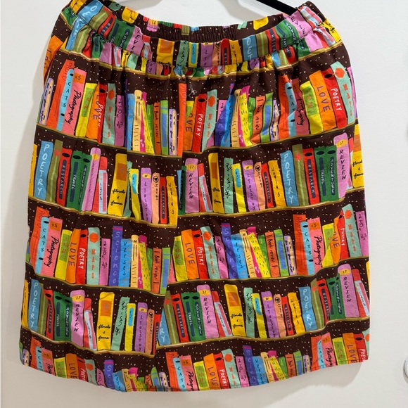 Modcloth Multicolor Book Print A-Line Skirt - Picture 1 of 7